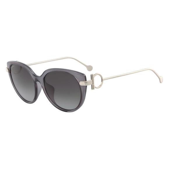 NEW Salvatore Ferragamo SF 919SA 057 Crystal Grey Sunglasses with Grey Lenses - Picture 1 of 2